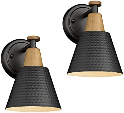 FEMILA Wall Sconces Set of 2, 1-Light Matte Black Bathroom Light Fixtures by FEMILA