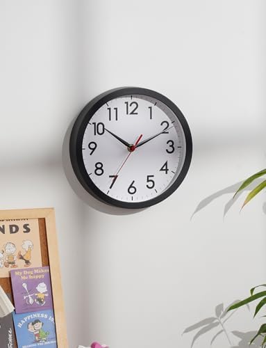 AKCISOT 8 Inch Wall Clock, Silent Battery Operated Analog Clock - Image 4