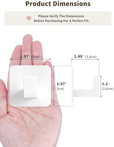 GWAAZXGZ Square Self Adhesive Towel Hooks - Image 5