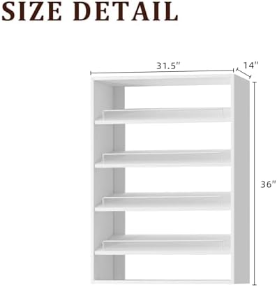 31.5" Wide Shoe Shelf Tower Modular Closet System, Shoe Storage Closet Tower - Image 2