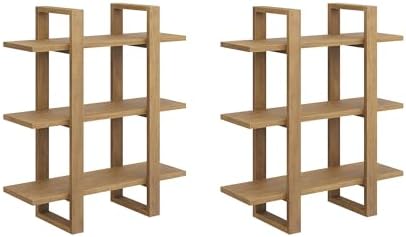 Nathan James Benji Mid Century Wall Unit Bookcase, Decorative Floating 3-Tier - Image 6