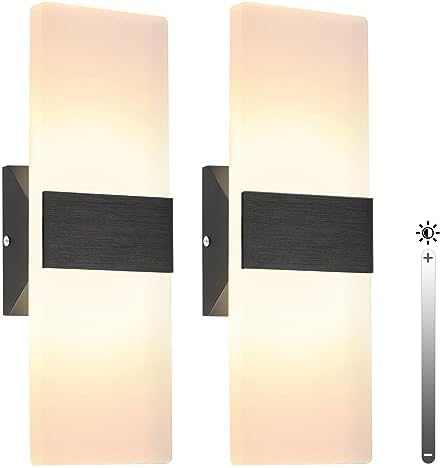 TRLIFE Dimmable LED Wall Sconces, Modern Wall Sconces Set of 2 Wall Mounted by TRLIFE