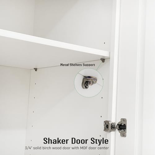 12" W x 36" H White Shaker Single-Door Kitchen Wall Cabinet - Image 5