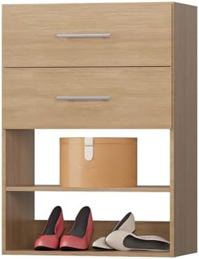 2 Drawer Short Tower Closet Unit, Modular Closet System, Wood Closet System by Unknown