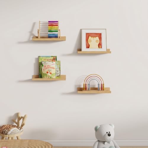 Dreamland Picture Ledge Shelf for Wall, Floating Shelves Set of 4, 16 inch Long - Image 5