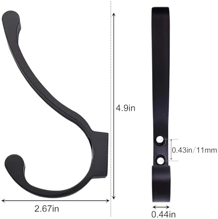 Coat Hooks for Wall, Heavy Duty Large Wall Hooks for Hanging Wall Mounted Metal - Image 7