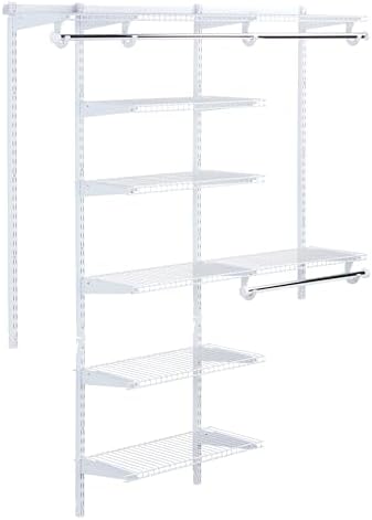 Rubbermaid Configurations Deluxe Custom Closet Kit 3-6 Ft. Adjustable Metal - Image 3