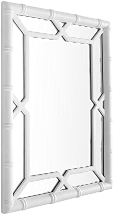 Bamboo-Look Solid Wood Window Pane Mirror 23" X 31" - Image 2