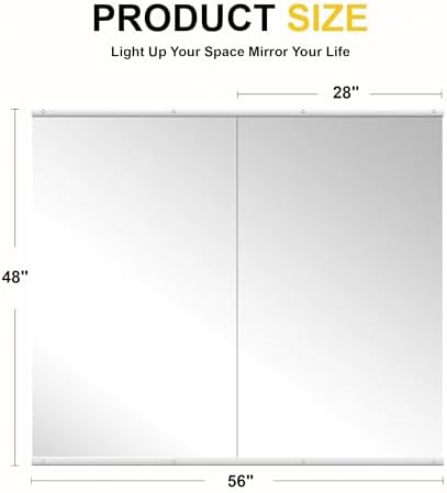 Home Gym Mirrors for Wall, 48”x28”x2 PCS Large Workout Mirrors for Home Gym - Image 2
