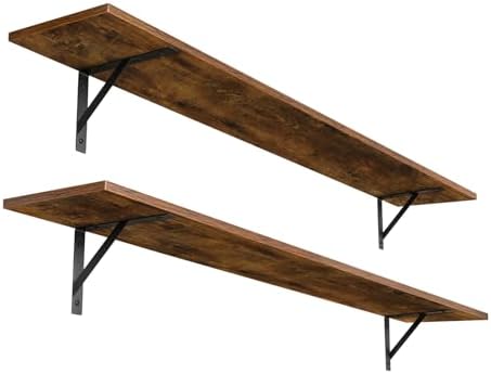 DINZI LVJ Long Wall Shelves, 55.1Inch Wooden Floating Shelves by DINZILVJ