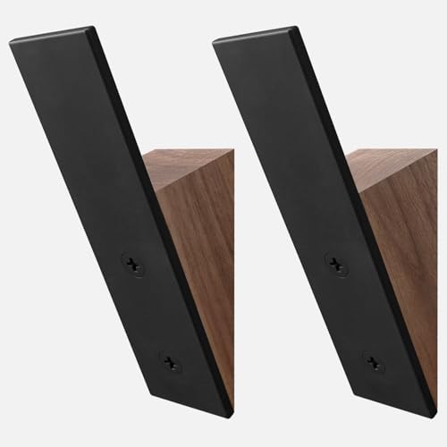 Homeforia Walnut Coat Hooks, High-End Wood & Metal, Modern Design by Homeforia