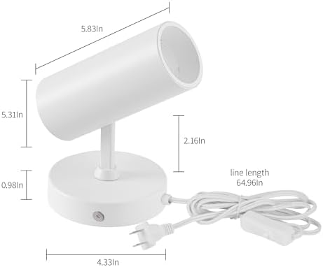 Aisilan Plug-in LED Wall Spotlight, Adjustable 12W 3000K CRI 97 - Image 6