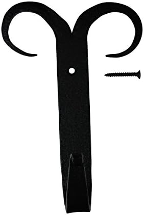 Renovators Supply Manufacturing Scroll Single Wall Hook, Wrought Iron Black - Image 3