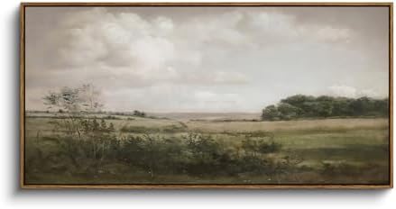 InSimSea Extra Large Framed Vintage Wall Art, Rustic Landscape by InSimSeaArt