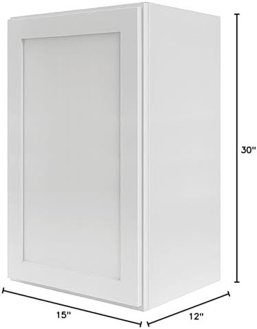 21" W x 42" H White Shaker Single-Door Kitchen Wall Cabinet - Image 3