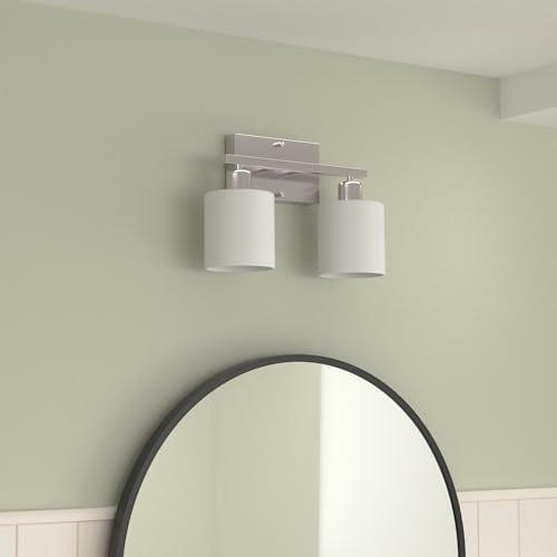 Bathroom Vanity Light Fixture Brushed Nickel, 2-Light Wall Sconces - Image 2
