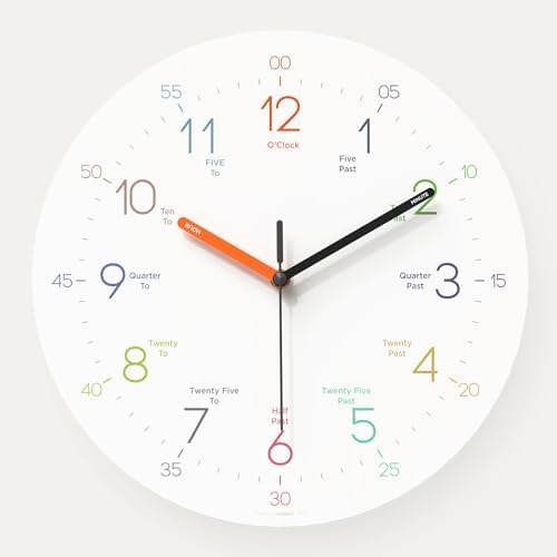 mooas Easy Learning Flatwood Wall Clock by mooas