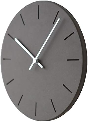 Stephanie Imports Modern Minimalist Concrete Misty Black Silent Wall Clock - Image 3