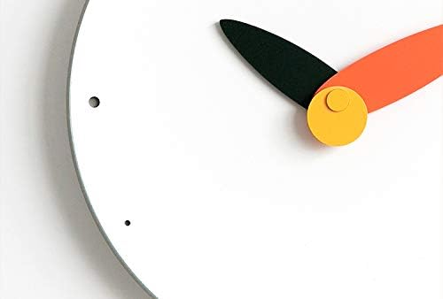 Stephanie Imports Modern Minimalist Orange & Black Wall Clock - Image 3