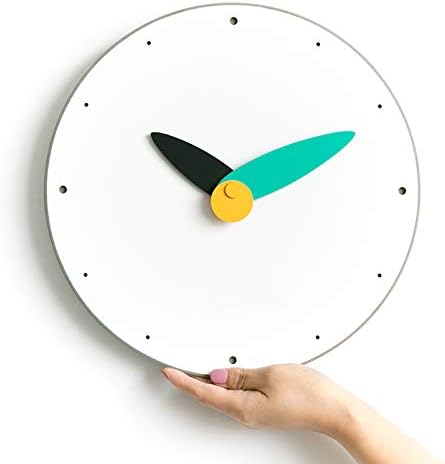 Stephanie Imports Modern Minimalist Teal & Black Wall Clock - Image 4