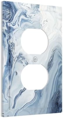 Outlet Covers Blue Marble Pattern 1 Gang Duplex Light Switch Cover Electrical - Image 2