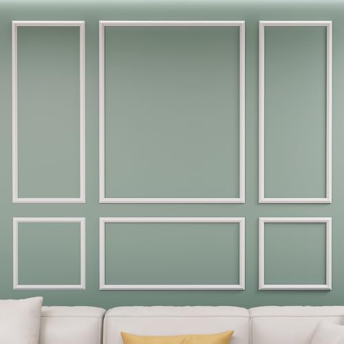 Wainscoting Molding Kit, 6 Frames, 50 x 40 and 50 x 20 Inch by Yandyn
