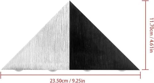 Triangle LED Wall Light | 5W Up Down Wall Sconce Silver & Black Finish | - Image 4