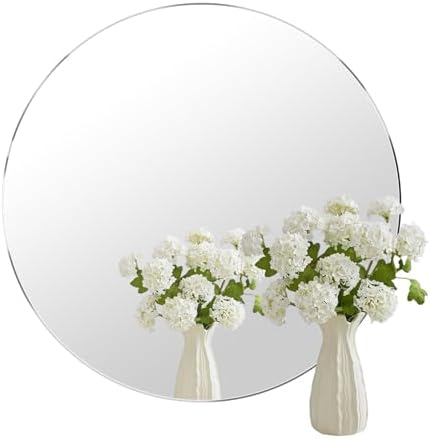 20'' Glass Round Mirror for Wall Decor, 2mm Circle Bathroom Mirror by FindYourLove