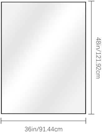 DESBING Black Bathroom Mirror for Wall, 36x48 Inch Rectangle Mirrors - Image 4