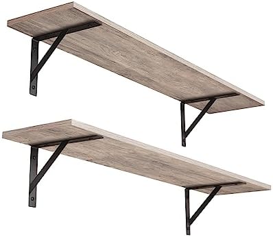 DINZI LVJ Long Wall Shelves, 31.5" Wall Mounted Shelves by DINZILVJ