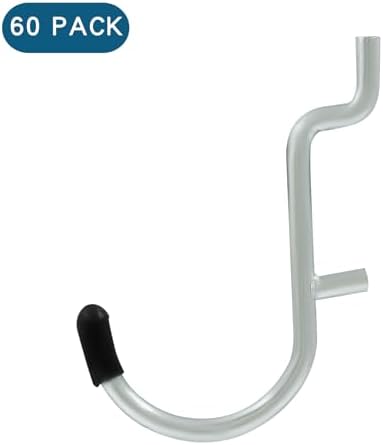 60Pcs Metal Pegboard J Hooks - Image 3