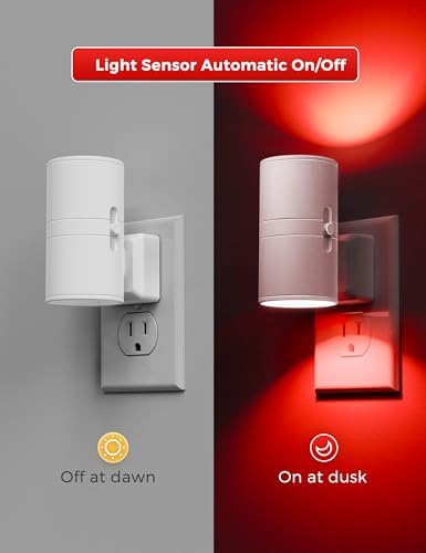 L LOHAS LED Red Night Light, Circadian Night Lights Plug into Wall, 2 Pack - Image 3