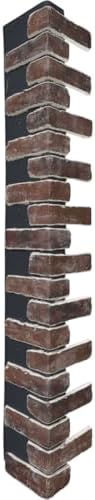 Outside Corner for EverStone Faux Classic Aged Brick Siding Panels, 8 1/2"W x by EkenaMillwork