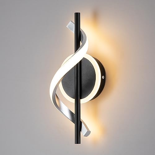 EIDISUNY LED Wall Sconces Indoor, 12W LED Wall Mount Lights, Modern Spiral Wall by BuyNow%EF%BC%81