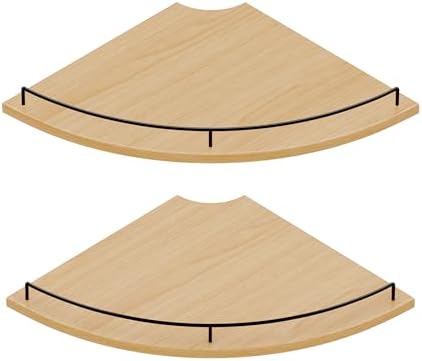 JJL Corner Shelf Wall Mounted, 12 Inches 2-Tier Floating Corner Shelf, by Unknown