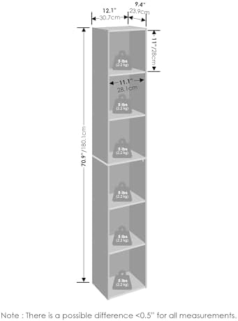 Furinno Cubicle 6-Tier Closet Organizers and Storage, Closet Organizer - Image 2