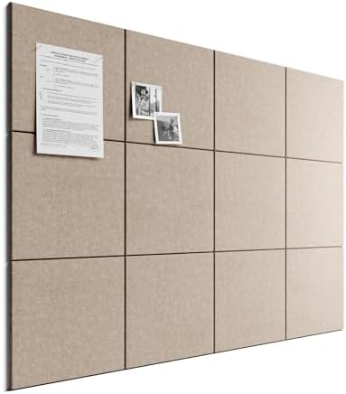 Bumusty 48"x 36" Large Felt Bulletin Board Tiles by BUMUSTY