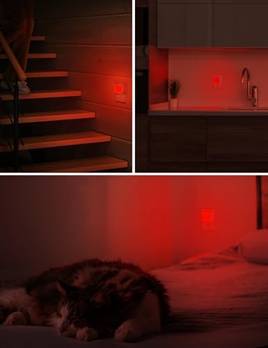 L LOHAS LED Red Night Lights Plug into Wall 2-Pack, Plug in Night Light - Image 5