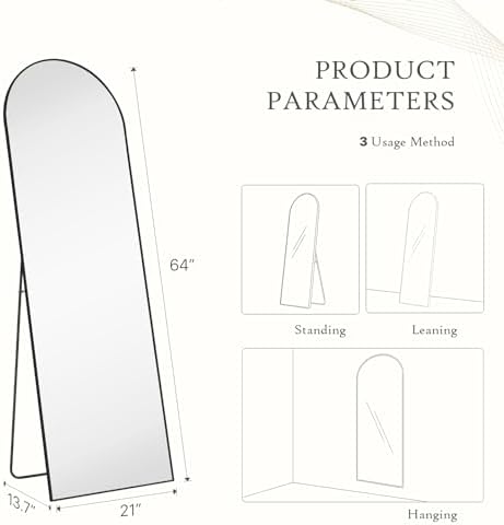 Arched Full Length Floor Mirror - Image 2