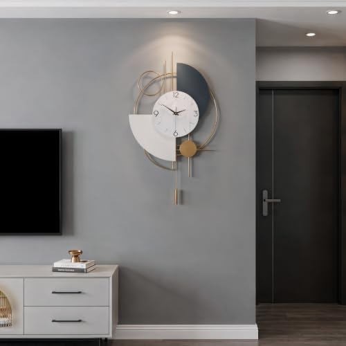 Cuspin Modern Wall Clock with Pendulum - Image 2