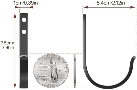 niffgaff Wall Outdoor Hooks for Hanging Coat - 22LB Screw in Metal Hanger Wall - Image 5