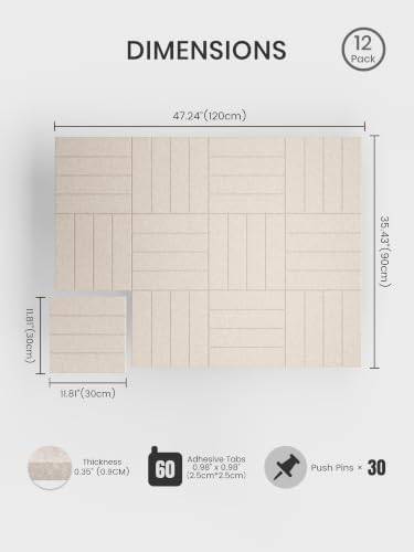 Bumusty 48" x 36" Large Cork Board Alternative - Image 2