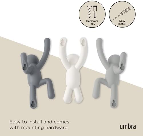 Umbra Buddy Wall Hooks, Decorative Wall Mount Coat Hooks - Image 6