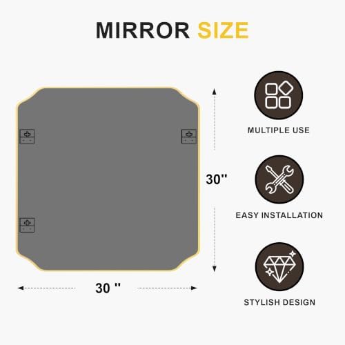 Gold Vanity Bathroom Mirror - Image 2