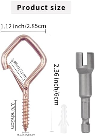 50 PCS Rose Gold Eye Screw Hooks - Image 2