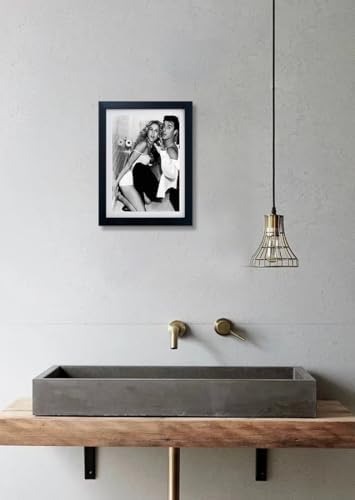 Carrie and Mr Big in Toilet Art Painting Black and White Bathroom Wall Art - Image 7