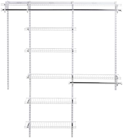 Rubbermaid Configurations Deluxe Custom Closet Kit 3-6 Ft. Adjustable Metal by Rubbermaid