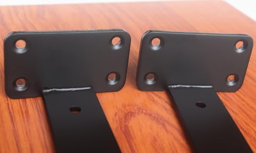 6 Pack - 18 inch Black Hidden L Shelf Bracket Iron Floating Shelf Brackets - Image 5