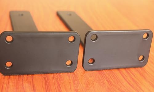 8 Pack - 9 inch Black Hidden L Shelf Bracket Iron Floating Shelf Brackets - Image 4