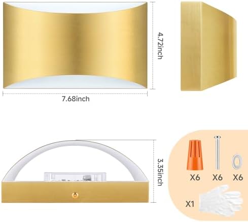 MATAMEYE Modern LED Wall Sconce Set of 2 - Image 2